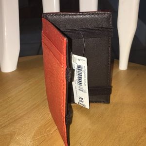 NWT Vintage Lands End Leather Mini Wallet